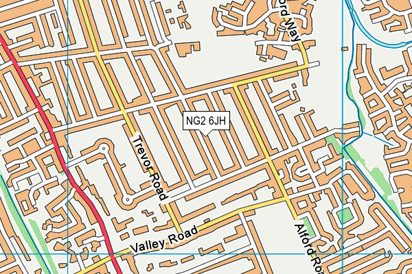NG2 6JH map - OS VectorMap District (Ordnance Survey)