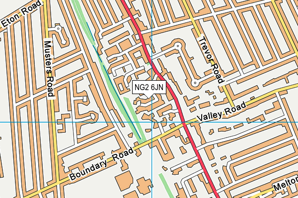 NG2 6JN map - OS VectorMap District (Ordnance Survey)