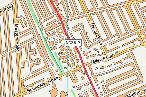 NG2 6JP map - OS VectorMap District (Ordnance Survey)