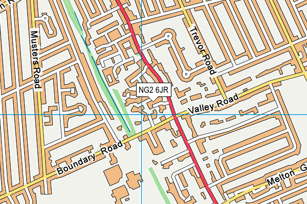 NG2 6JR map - OS VectorMap District (Ordnance Survey)
