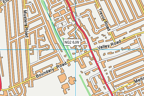 NG2 6JW map - OS VectorMap District (Ordnance Survey)