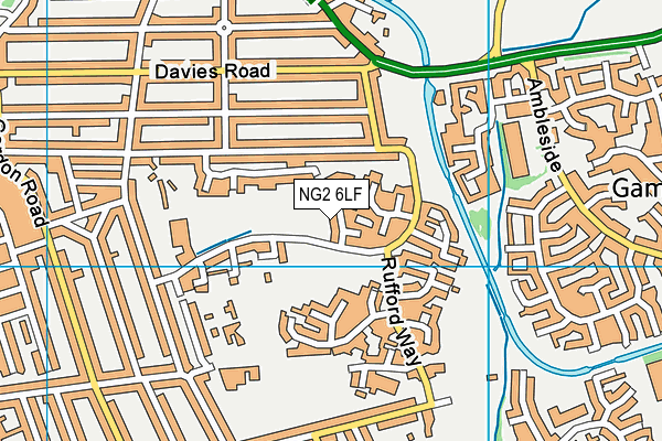 NG2 6LF map - OS VectorMap District (Ordnance Survey)