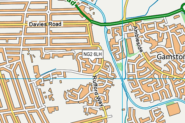 NG2 6LH map - OS VectorMap District (Ordnance Survey)