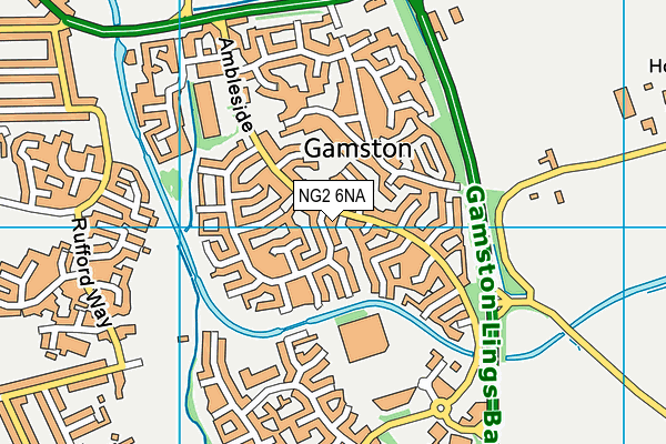 Gamston Community Hall map (NG2 6NA) - OS VectorMap District (Ordnance Survey)