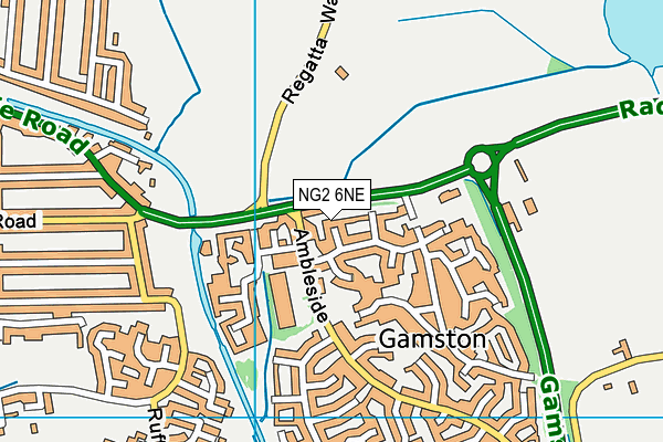 NG2 6NE map - OS VectorMap District (Ordnance Survey)