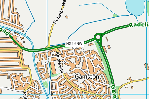 NG2 6NW map - OS VectorMap District (Ordnance Survey)