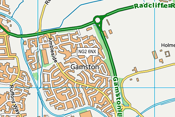 NG2 6NX map - OS VectorMap District (Ordnance Survey)