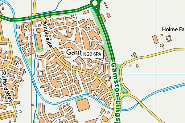 NG2 6PA map - OS VectorMap District (Ordnance Survey)