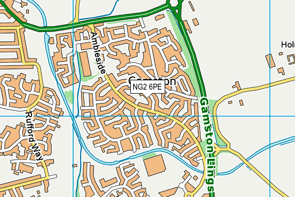 NG2 6PE map - OS VectorMap District (Ordnance Survey)