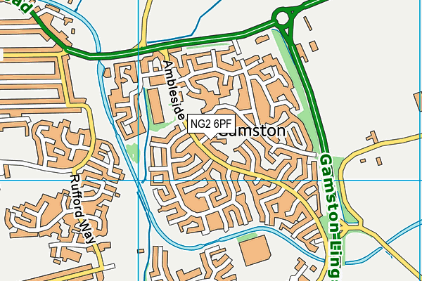 NG2 6PF map - OS VectorMap District (Ordnance Survey)