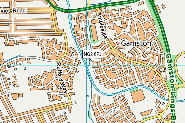 NG2 6PJ map - OS VectorMap District (Ordnance Survey)