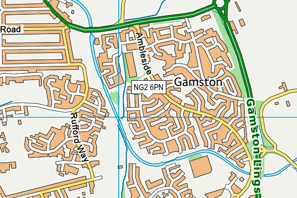 NG2 6PN map - OS VectorMap District (Ordnance Survey)