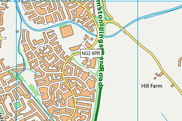 NG2 6PR map - OS VectorMap District (Ordnance Survey)
