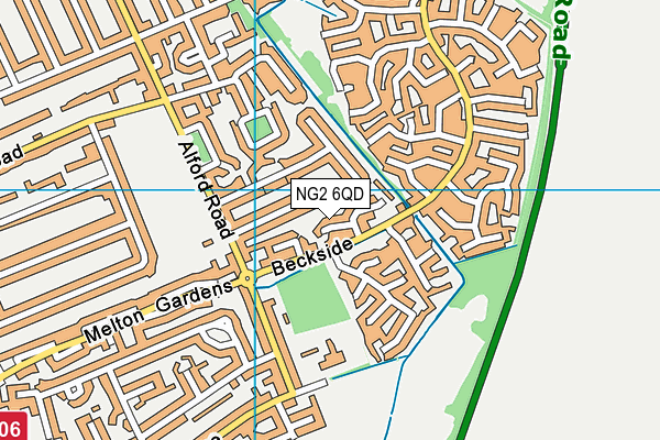 NG2 6QD map - OS VectorMap District (Ordnance Survey)