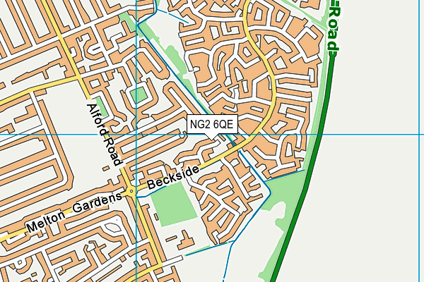 NG2 6QE map - OS VectorMap District (Ordnance Survey)