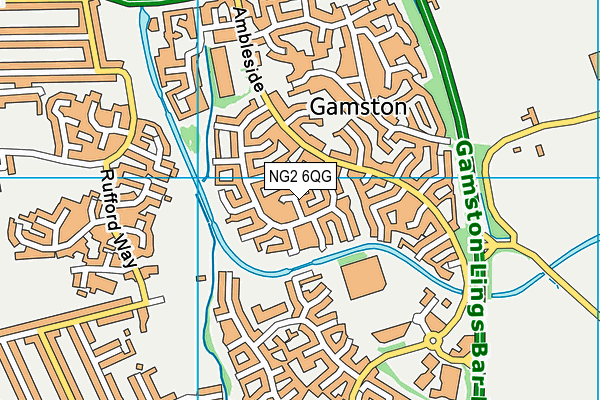 NG2 6QG map - OS VectorMap District (Ordnance Survey)