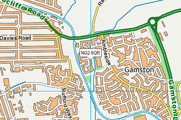 NG2 6QR map - OS VectorMap District (Ordnance Survey)