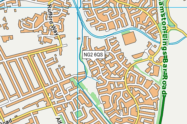 NG2 6QS map - OS VectorMap District (Ordnance Survey)