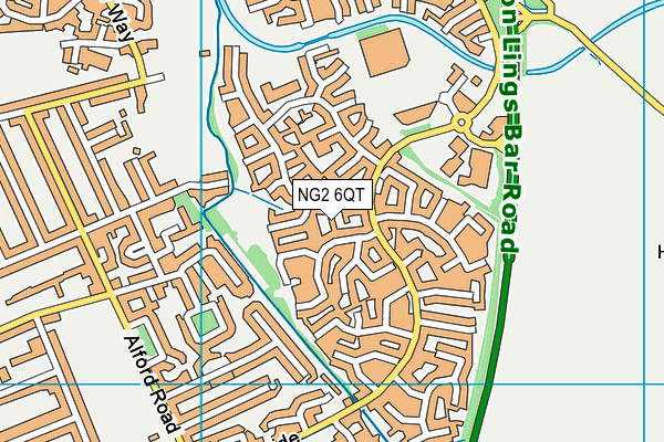 NG2 6QT map - OS VectorMap District (Ordnance Survey)