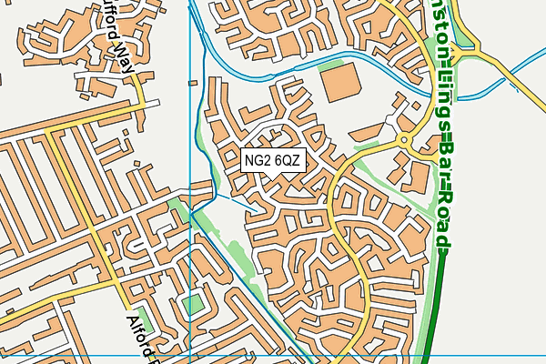 NG2 6QZ map - OS VectorMap District (Ordnance Survey)