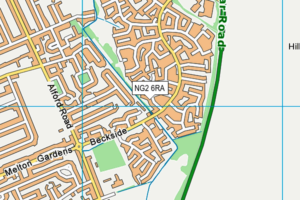 NG2 6RA map - OS VectorMap District (Ordnance Survey)