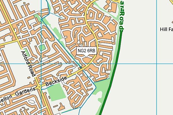 NG2 6RB map - OS VectorMap District (Ordnance Survey)