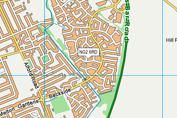 NG2 6RD map - OS VectorMap District (Ordnance Survey)