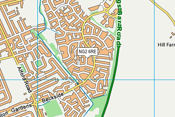 NG2 6RE map - OS VectorMap District (Ordnance Survey)