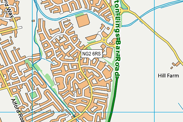 NG2 6RS map - OS VectorMap District (Ordnance Survey)
