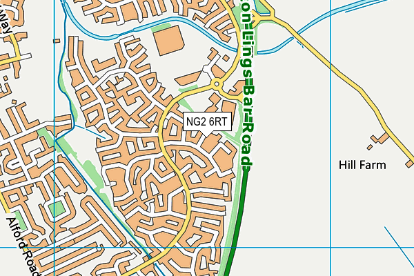 NG2 6RT map - OS VectorMap District (Ordnance Survey)