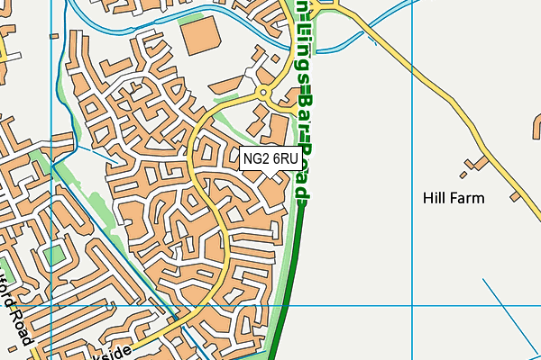 NG2 6RU map - OS VectorMap District (Ordnance Survey)