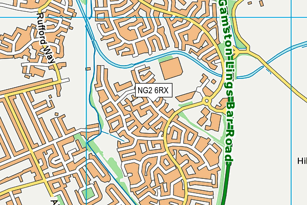 NG2 6RX map - OS VectorMap District (Ordnance Survey)