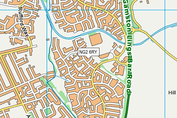 NG2 6RY map - OS VectorMap District (Ordnance Survey)