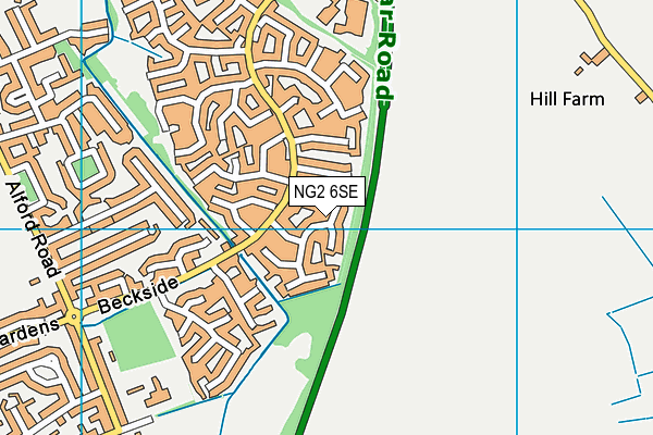 NG2 6SE map - OS VectorMap District (Ordnance Survey)