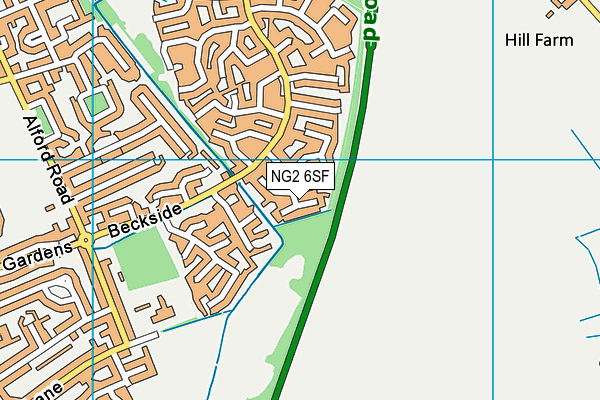 NG2 6SF map - OS VectorMap District (Ordnance Survey)