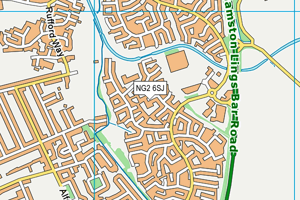 NG2 6SJ map - OS VectorMap District (Ordnance Survey)