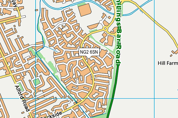 NG2 6SN map - OS VectorMap District (Ordnance Survey)
