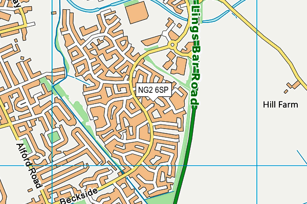 NG2 6SP map - OS VectorMap District (Ordnance Survey)