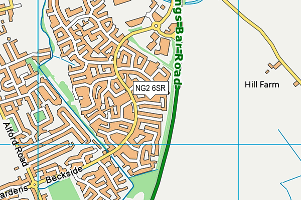 NG2 6SR map - OS VectorMap District (Ordnance Survey)