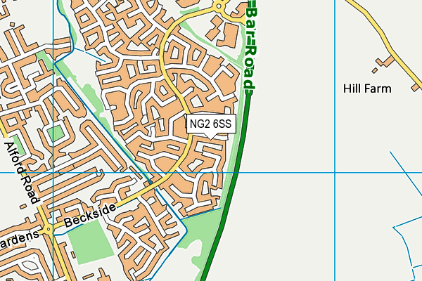 NG2 6SS map - OS VectorMap District (Ordnance Survey)