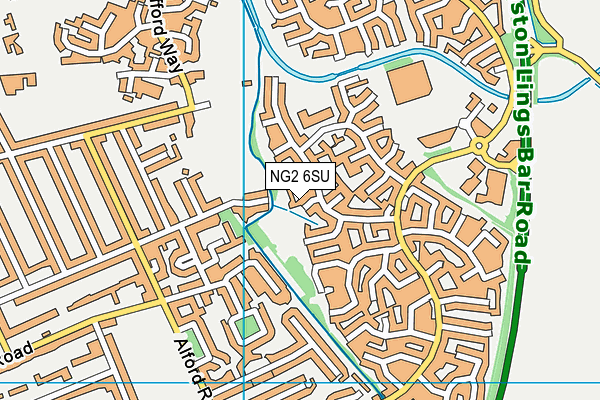 NG2 6SU map - OS VectorMap District (Ordnance Survey)