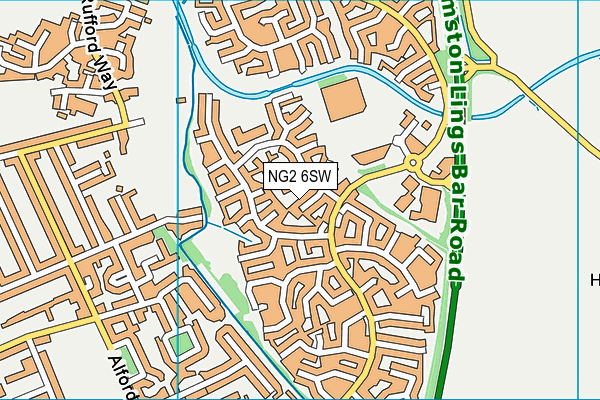 NG2 6SW map - OS VectorMap District (Ordnance Survey)
