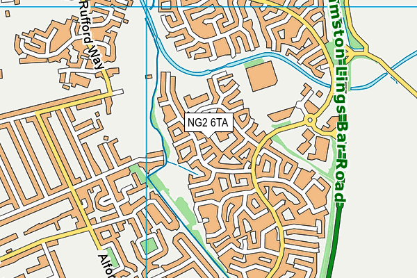 NG2 6TA map - OS VectorMap District (Ordnance Survey)