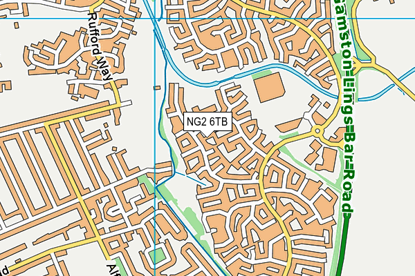 NG2 6TB map - OS VectorMap District (Ordnance Survey)
