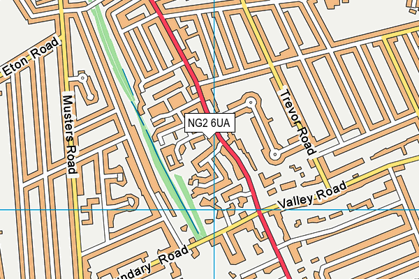 NG2 6UA map - OS VectorMap District (Ordnance Survey)