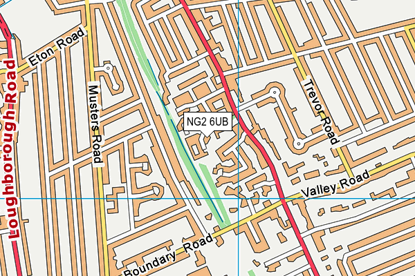 NG2 6UB map - OS VectorMap District (Ordnance Survey)