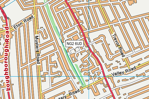 NG2 6UD map - OS VectorMap District (Ordnance Survey)