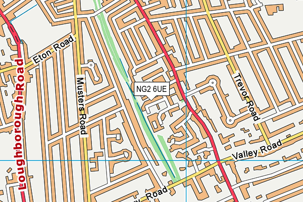 NG2 6UE map - OS VectorMap District (Ordnance Survey)