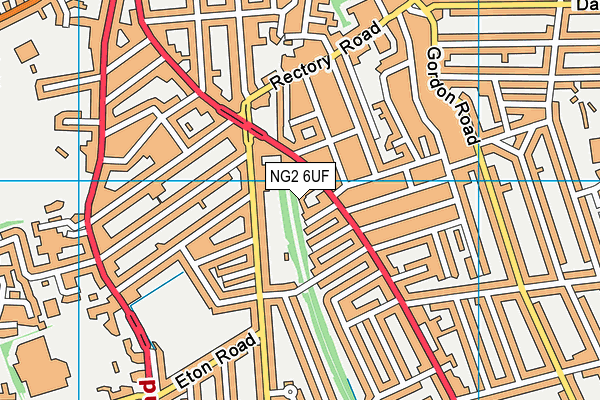 NG2 6UF map - OS VectorMap District (Ordnance Survey)