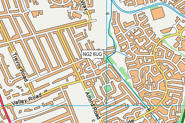 NG2 6UG map - OS VectorMap District (Ordnance Survey)